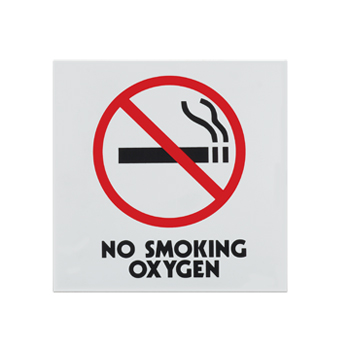 Self Adhesive   No Smoking   Oxygen Picture Sign