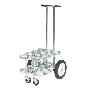 Cylinder Cart with Removable Handle and 3in Casters - Holds 12 D/E ...