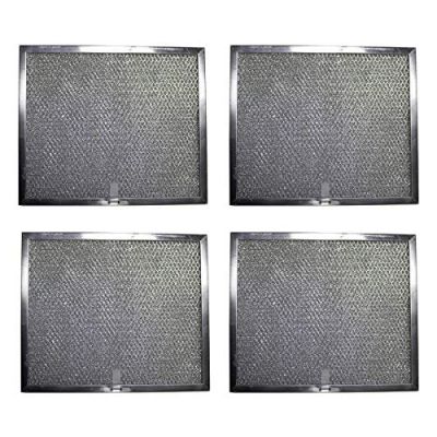 Aluminum Replacement Range Hood Filter 9 7/8 x 11 11/16 x 3/8 (4 Pack)