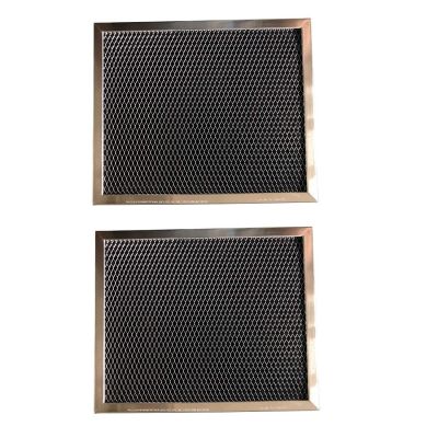 Aluminum and Activated Carbon Range Hood Filter   8 x 9 1/2 x 5/16   2 Pack
