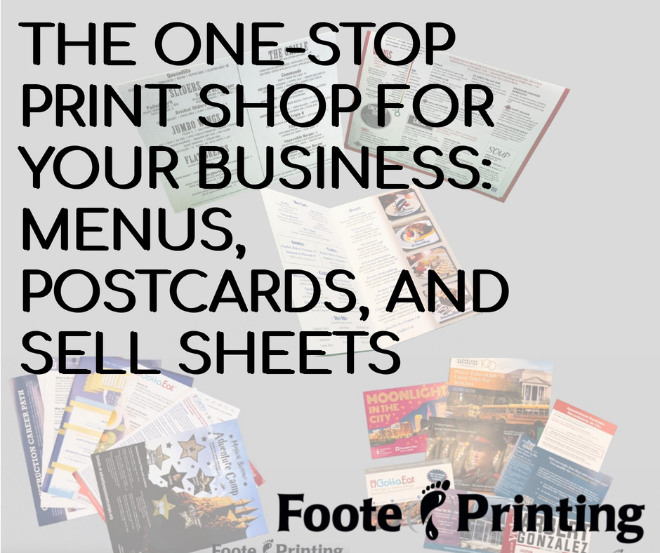 The One-Stop Cleveland Print Shop for Your Business: Menus, Postcards, and Sell Sheets