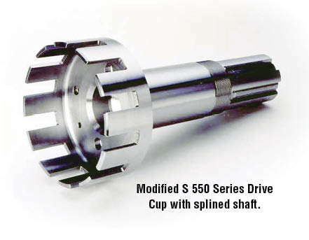 Modified S 550 Series Drive Cup with splined shaft.