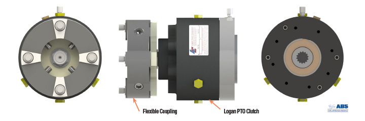 Front Mount Power Take off with Flexible Coupling | Logan Clutch