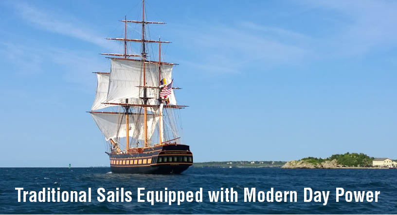 Traditional Sails Equipped with Modern Day Power