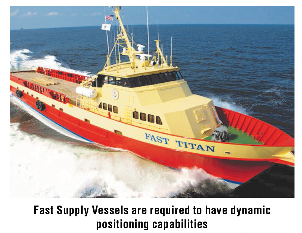 Fast Supply Vessels are required to have dynamic positioning capabilities