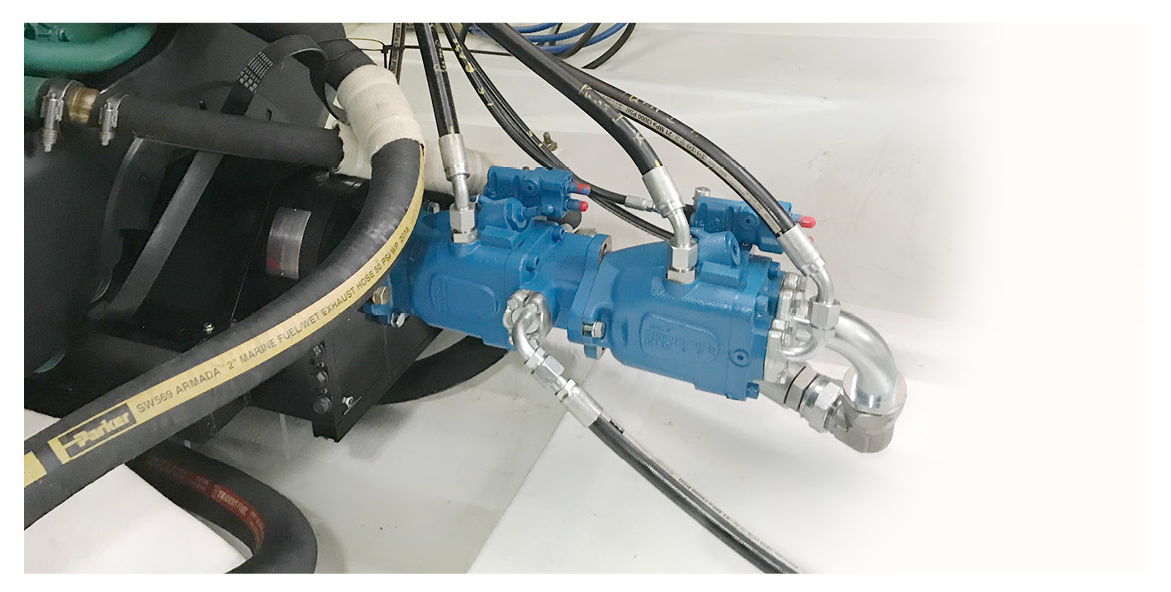 The Logan PTO Clutch supplies on-demand power via the hydraulic pump for bow thrusters and refrigeration