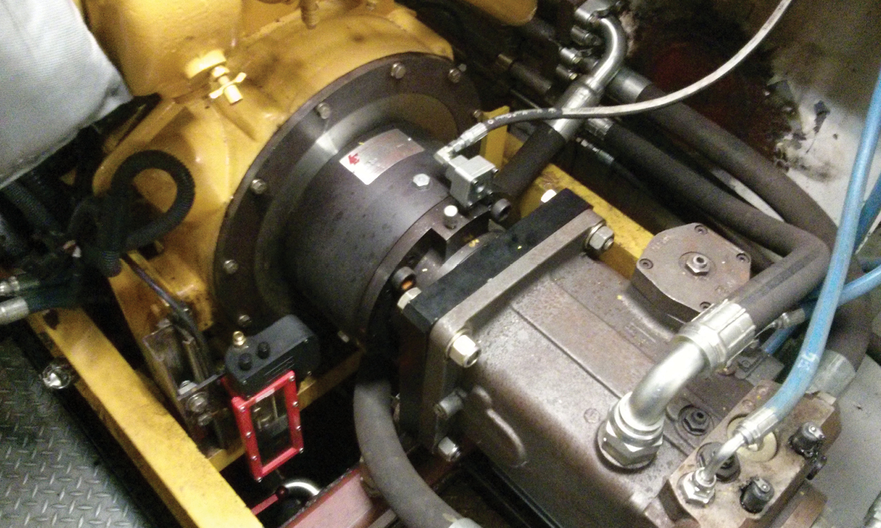 Flywheel Mounted Logan PTO Replaces Mechanical on Tug