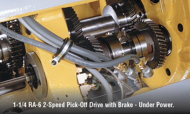 1-1/4 RA-6 2-Speed Pick-Off Drive with Brake - Under Power.