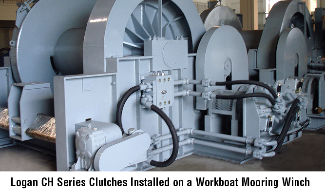 Logan CH Series Clutches Installed on a Workboat Mooring Winch