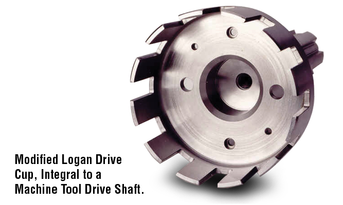 Modified Logan Drive Cup, Integral to a Machine Tool Drive Shaft.