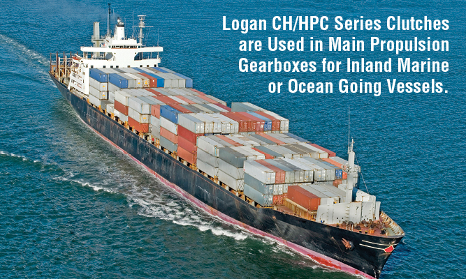 Logan CH/HPC Series Clutches are Used in Main Propulsion Gearboxes for Inland Marine  or Ocean Going Vessels.