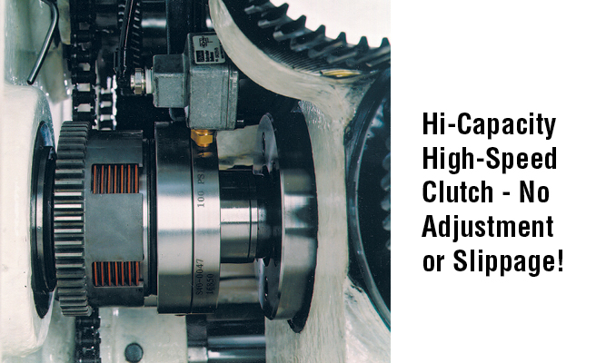 Hi-Capacity High-Speed Clutch - No Adjustment or Slippage!