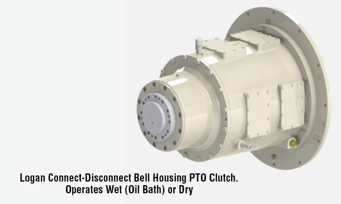 Logan Connect-Disconnect Bell Housing PTO Clutch. Operates Wet (Oil Bath) or Dry