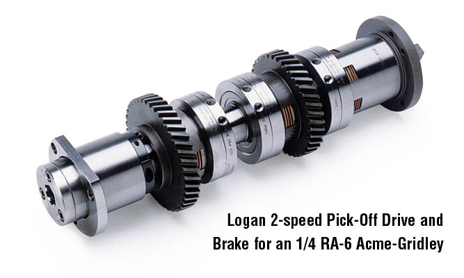 Logan 2-speed Pick-Off Drive and Brake for an 1/4 RA-6 Acme-Gridley