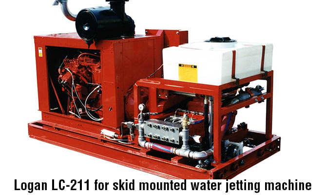 Logan LC-211 for skid mounted water jetting machine
