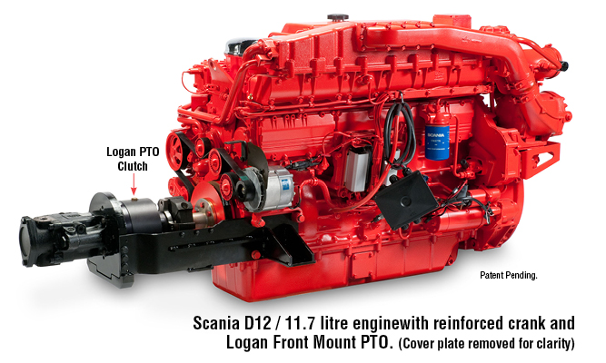 Front PTO Scania D12 and D13 Marine Engines