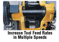 Brown and Sharpe Increase tool feed rates in multiple speeds