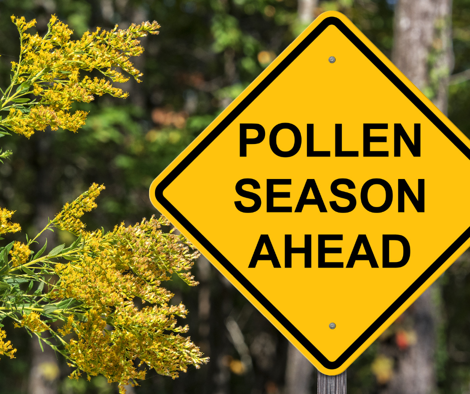 pollen season ahead sign