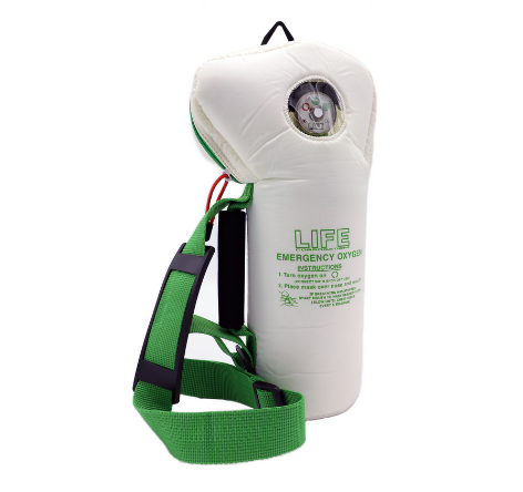 LIFE SoftPac portable companion for AED to provide Emergency Oxygen