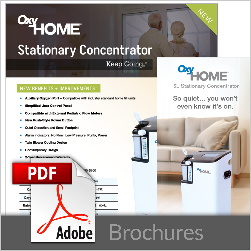 OxyHome Brochures with Oxygen Port (Canada)