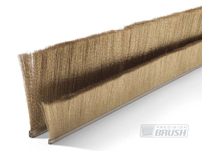 Channel Brush with Brass Filling and Stainless Steel Metal Channel