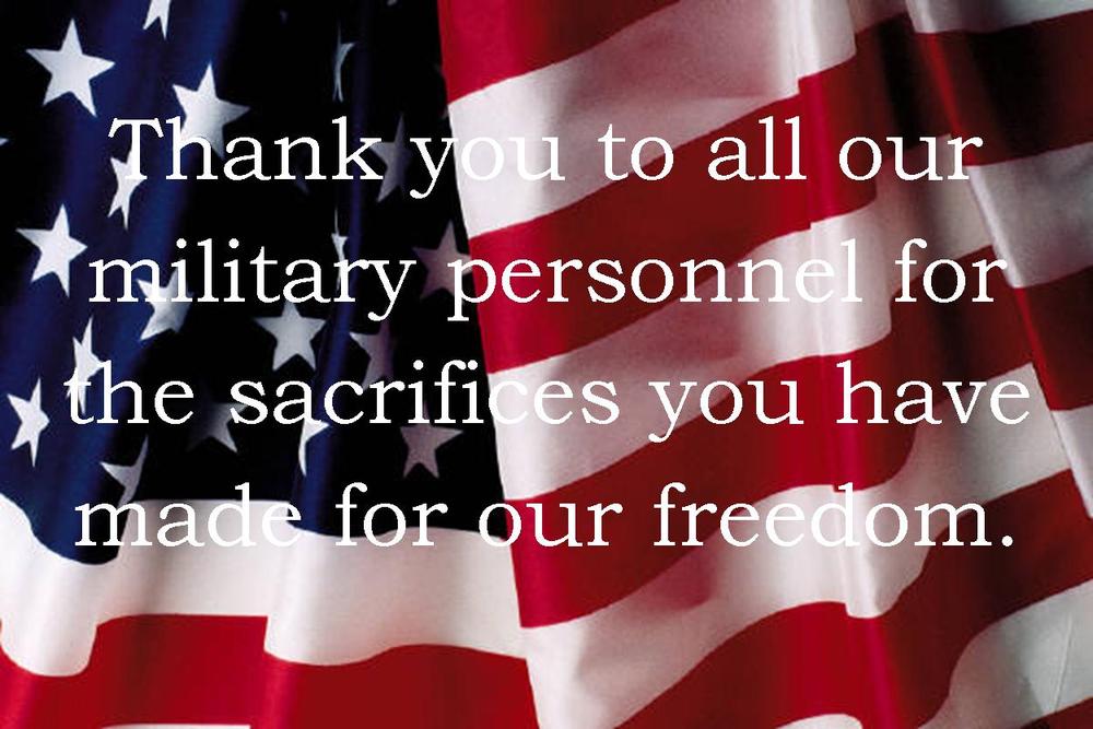 Thank You For Your Military Service