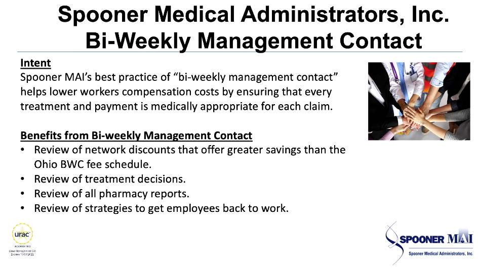 Spooner Medical Administrators, Inc. Bi Weekly Management Contact