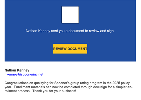 Group Rating Renewals Arriving via DocuSign