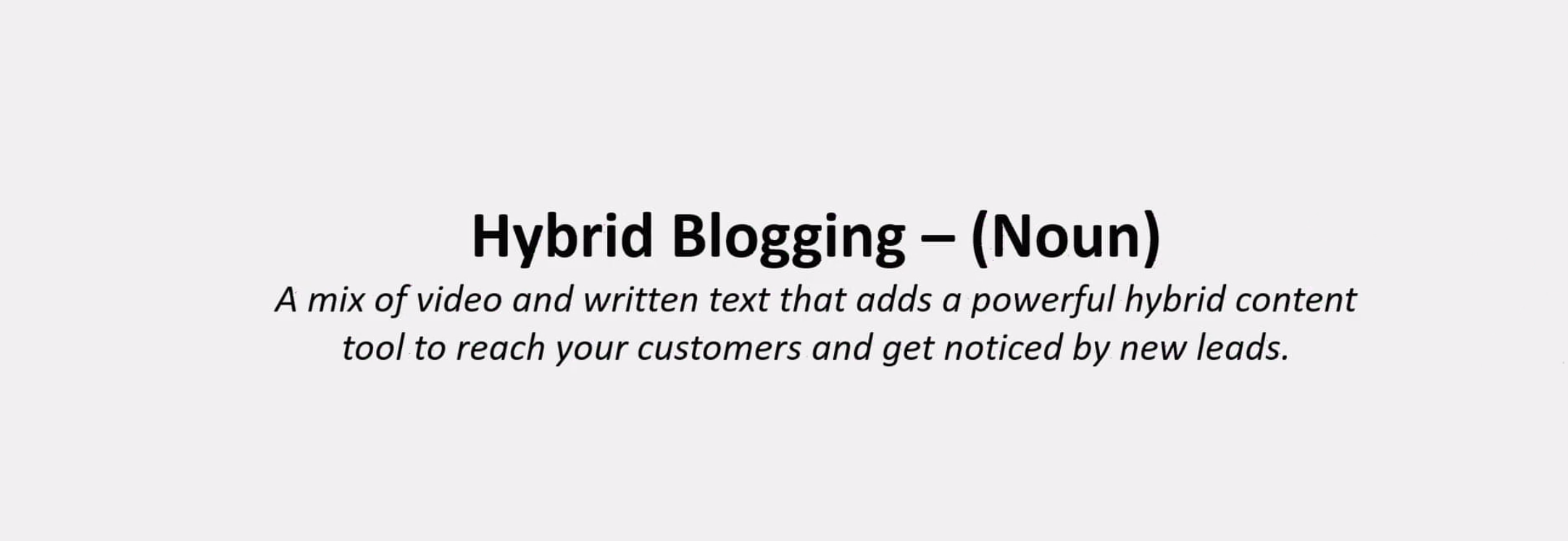 Definition of a hybrid blog | Virteom