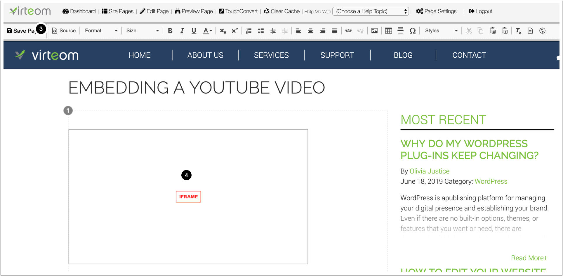 Embedding a YouTube Video